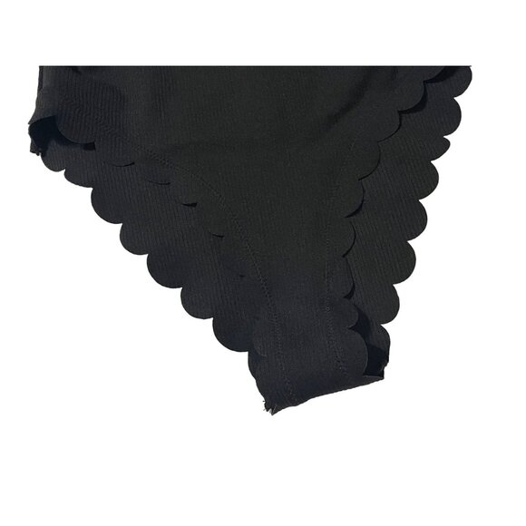 NWT C+D+M Color Block Scallop Edge One-Piece Ribbed Swimsuit S #X-5-25-100 - Picture 3 of 8